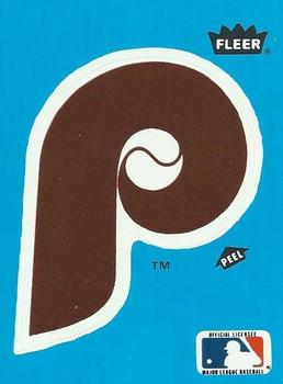 1985 Fleer - Team Stickers Large Print #NNO Philadelphia Phillies Logo Front