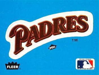 1985 Fleer - Team Stickers Large Print #NNO San Diego Padres Logo Front