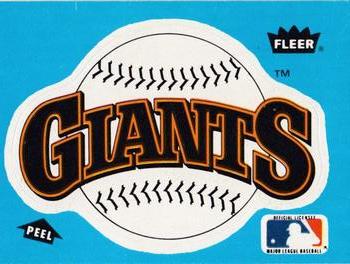 1985 Fleer - Team Stickers Large Print #NNO San Francisco Giants Logo Front