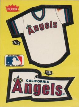 1985 Fleer - Team Stickers Large Print #NNO California Angels Jersey Front