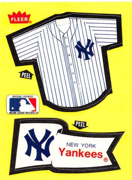 1985 Fleer - Team Stickers Large Print #NNO New York Yankees Jersey Front
