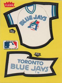 1985 Fleer - Team Stickers Large Print #NNO Toronto Blue Jays Jersey Front