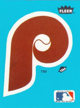1985 Fleer - Team Stickers Large Print #NNO Philadelphia Phillies Logo Front