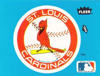 1985 Fleer - Team Stickers Large Print #NNO St. Louis Cardinals Logo Front