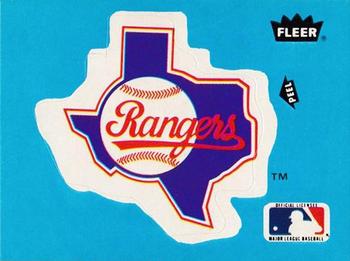 1985 Fleer - Team Stickers Large Print #NNO Texas Rangers Logo Front