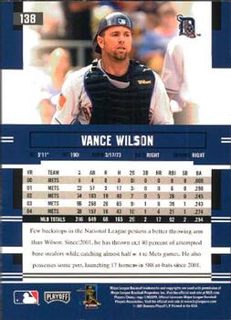 2005 Playoff Prestige #138 Vance Wilson Back