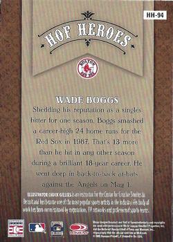 2005 Donruss Diamond Kings - HOF Heroes Framed Red #HH-94 Wade Boggs Back