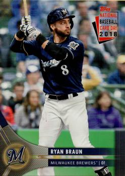 2018 Topps National Baseball Card Day - Milwaukee Brewers #MB-1 Ryan Braun Front