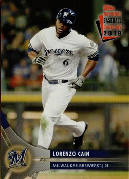 2018 Topps National Baseball Card Day - Milwaukee Brewers #MB-3 Lorenzo Cain Front