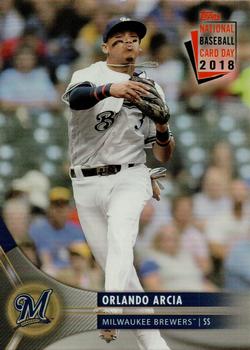 2018 Topps National Baseball Card Day - Milwaukee Brewers #MB-4 Orlando Arcia Front