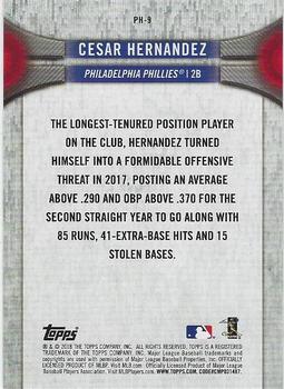 2018 Topps National Baseball Card Day - Philadelphia Phillies #PH-9 Cesar Hernandez Back