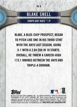 2018 Topps National Baseball Card Day - Tampa Bay Rays #TB-8 Blake Snell Back