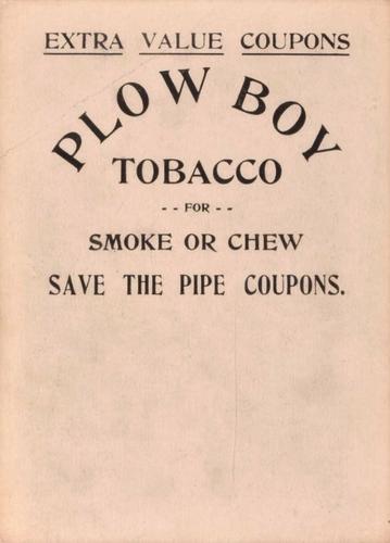 1910-12 Plow Boy Tobacco #NNO Shano Collins Back