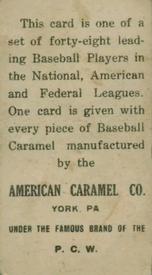 1915 American Caramel (E106) #NNO Johnny Evers Back