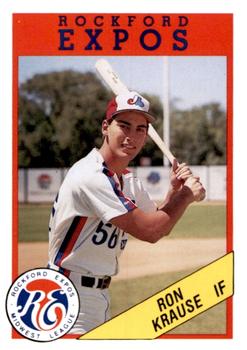 1990 Litho Center Rockford Expos #13 Ron Krause Front
