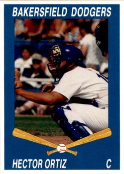 1992 Cal League Bakersfield Dodgers #18 Hector Ortiz Front