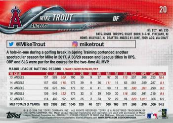 2018 Topps On-Demand 3D #20 Mike Trout Back