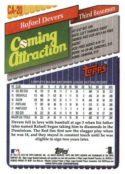 2018 Topps Archives - 1993 Coming Attraction #CA-20 Rafael Devers Back