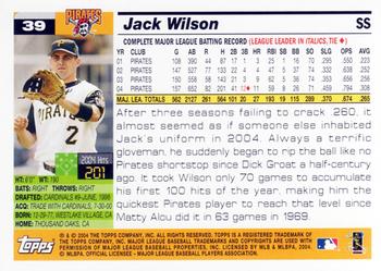 2005 Topps #39 Jack Wilson Back