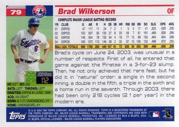 2005 Topps #79 Brad Wilkerson Back