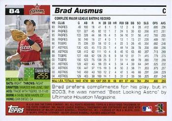 2005 Topps #84 Brad Ausmus Back