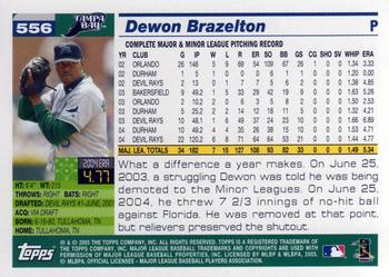 2005 Topps #556 Dewon Brazelton Back