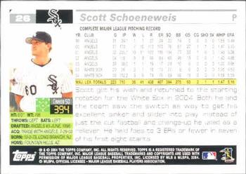 2005 Topps #26 Scott Schoeneweis Back