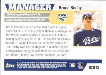 2005 Topps #290 Bruce Bochy Back