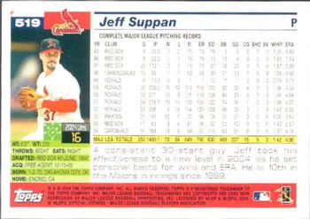 2005 Topps #519 Jeff Suppan Back