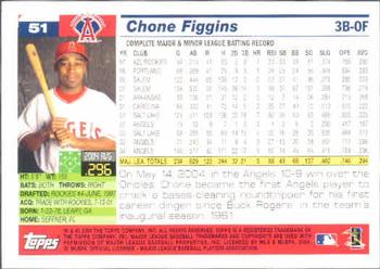 2005 Topps #51 Chone Figgins Back
