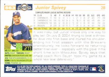 2005 Topps #563 Junior Spivey Back