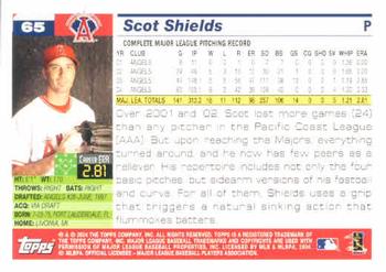 2005 Topps #65 Scot Shields Back