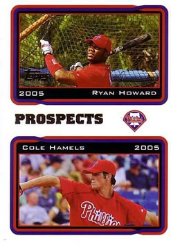 2005 Topps #689 Ryan Howard / Cole Hamels Front