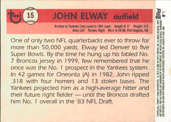 2005 Topps All-Time Fan Favorites #15 John Elway Back