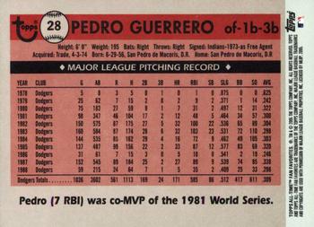 2005 Topps All-Time Fan Favorites #28 Pedro Guerrero Back