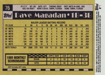 2005 Topps All-Time Fan Favorites #76 Dave Magadan Back