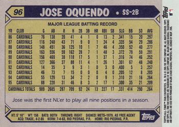 2005 Topps All-Time Fan Favorites #96 Jose Oquendo Back