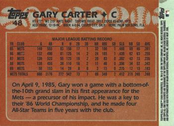 2005 Topps All-Time Fan Favorites #48 Gary Carter Back