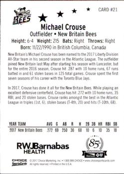 2017 Choice Atlantic League All-Stars #21 Michael Crouse Back
