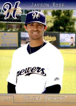 2017 Grandstand Helena Brewers #33 Jayson Rose Front
