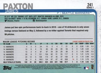 2019 Topps #241 James Paxton Back