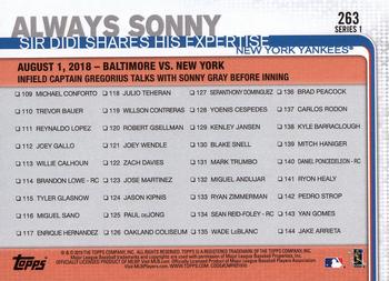 2019 Topps #263 Always Sonny Back