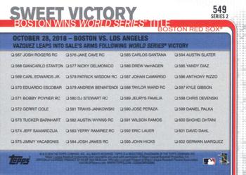 2019 Topps #549 Sweet Victory Back