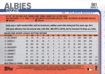 2019 Topps #561 Ozzie Albies Back