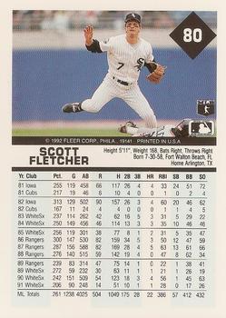 1992 Fleer #80 Scott Fletcher Back
