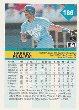 1992 Fleer #166 Harvey Pulliam Back