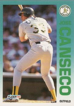 1992 Fleer #252 Jose Canseco Front