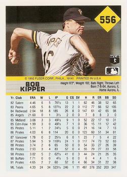 1992 Fleer #556 Bob Kipper Back