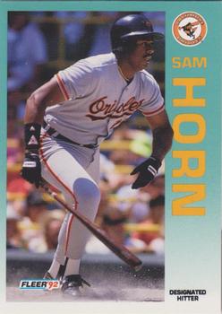 1992 Fleer #10 Sam Horn Front