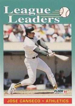 1992 Fleer #688 Jose Canseco Front